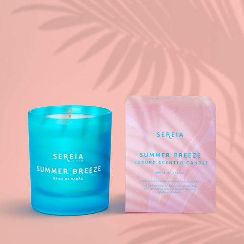 summer breeze candle and packaging